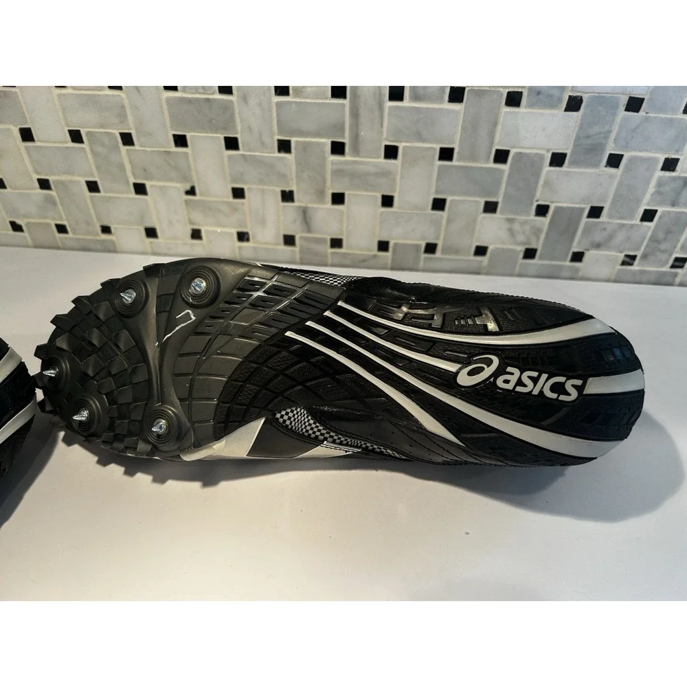 ASICS Hypersprint Track Shoes Spikes Mens 13 Black‎ Sprint/Running **NWT